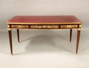 A Late 19th Century Gilt Bronze Mounted Louis XVI Style Desk