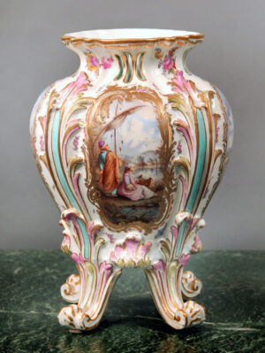 A Pretty Late 19th Century German Porcelain Vase
