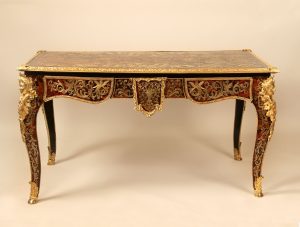 Gilt bronze red tortoiseshell Boulle style desk