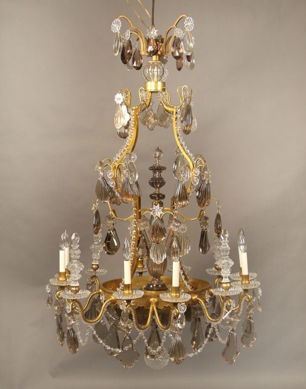 Very Special Late 19th Early 20th Century Crystal Chandeliers - Gilt Bronze & Baccarat Crystal Sixteen Light Chandelier