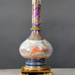 Beautiful Late 19th Century French Antique - Gilt Bronze Mounted Sevres Style Porcelain Lamp