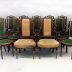 Set of Fourteen Late 19th Century French Antique - Gilt Bronze Mounted Transitional Style Dining Chairs