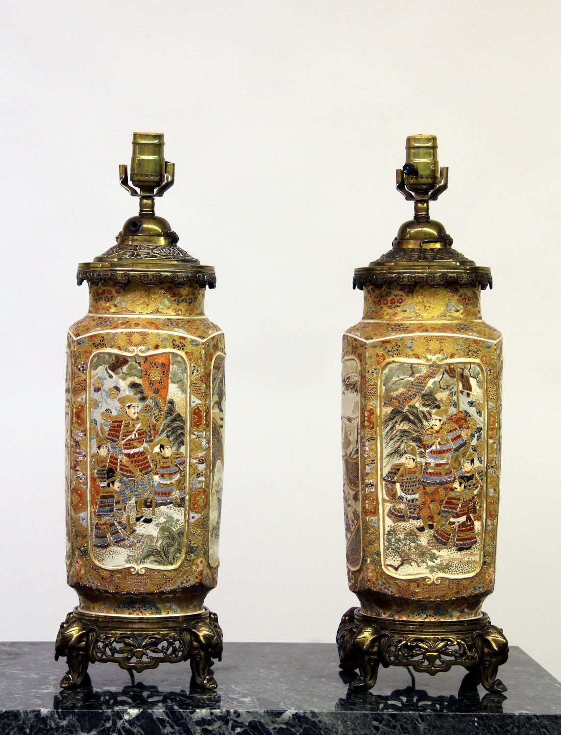 Antique Porcelain Lamps & Centerpieces