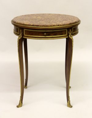A Late 19th Century Gilt Bronze Mounted Louis XV Style Lamp Table