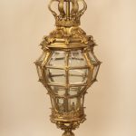 19th Century hanging bronze lanterns