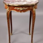 Louis XV Style Marble Top Lamp Table