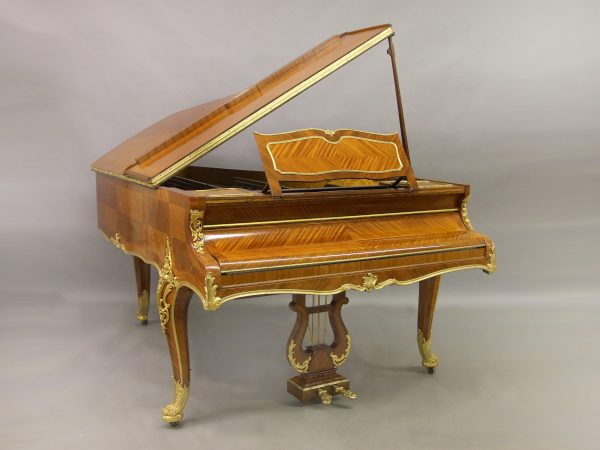 20th Century Louis XV Style Gilt Bronze Mounted Three Leg Grand Erard Piano By François Linke