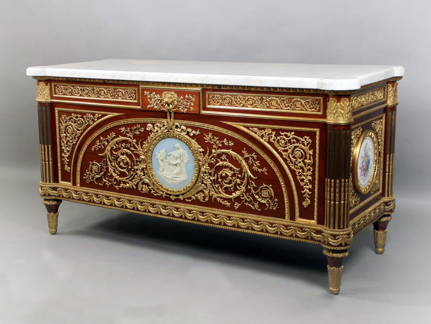 A Louis XVI Style Sèvres Style Porcelain Mounted Jewellery Box