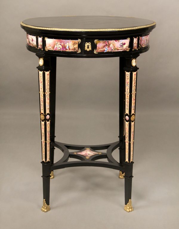 Late 19th Century Louis XVI Style Lacquered Lamp Table