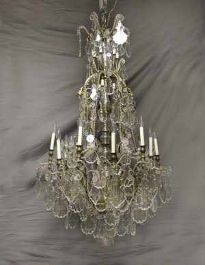 A Wonderful and Impressive Late 19th Century Gilt Bronze and Crystal Twenty Eight Light Chandelier