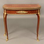 Bronze Mounted Mahogany, Kingwood and Satiné Parquetry Card Table By François Linke