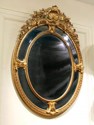 A Stunning Late 19th Century Carved Giltwood And Gesso Mirror