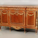 Late 19th Century Gilt Bronze Mounted Louis XVI Style Parquetry Commode By Zwiener Jansen Successeur