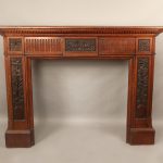 Late 19th Century Antique French Fireplace for Sale in NYC - Louis XVI Style Carved Wood Fireplace Surround