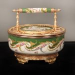 19th century porcelain hand painted candy dish