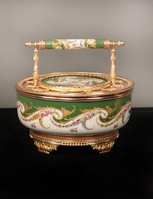 19th century porcelain hand painted candy dish