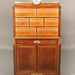 Rare Late 19th Century Antique French Secretary Cabinet By Antoine Krieger