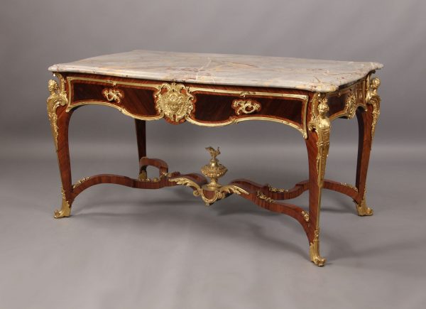 Gilt Bronze Mounted Louis XV Style Kingwood Center Table