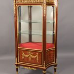 Early 20th Louis XVI Style Mounted Parquetry Vitrine