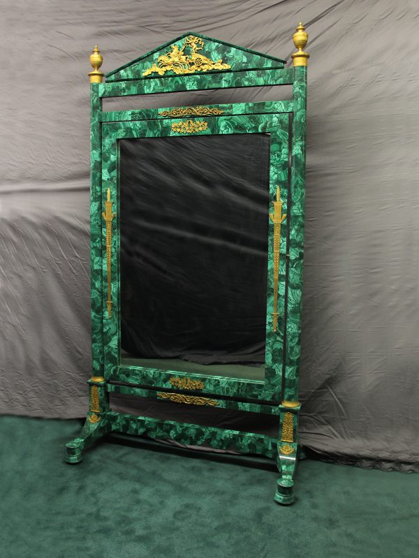 Gilt Bronze malachite dressing mirror