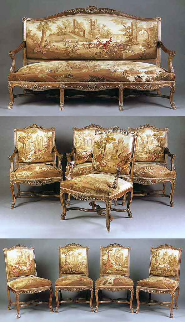 Louis XV Style Gold Gilt Parlor Chair Armchair 