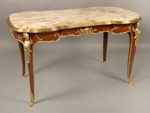 Superb Late 19th Century French Antique - Gilt Bronze Mounted Center Table by Francois Linke