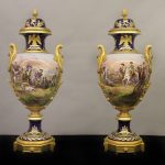 Fine Pair of Late 19th Century Porcelain Vases for Sale- Gilt Bronze Mounted Napoleonic Sevres Style Vases