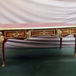 Fantastic Late 19th Century French Antique - Louis XV Style Gilt Bronze Mounted Inlaid Parquetry Bureau Plat