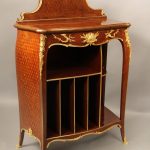 Unique Late 19th Century Antique French Style Cabinets Sold in NYC - Gilt Bronze Mounted Parquetry Cabinet by Francois Linke