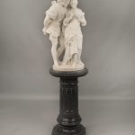 Late 19th century Italian white Carrara marble statue by Pasquale Romanelli.