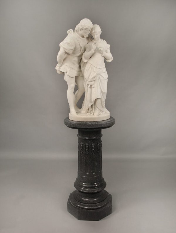 Late 19th century Italian white Carrara marble statue by Pasquale Romanelli.