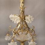 19th century waterfall crystal 18 light chandelier