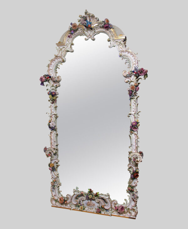 20th century German porcelain mirror