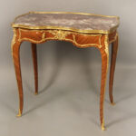 Early 20th century gilt bronze mounted Louis XV side/writing table by Francois Linke