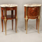 Gilt Bronze mounted style night tables