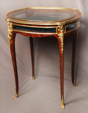 A Wonderful Late 19th Century Gilt Bronze Mounted Louis XV Style Vitrine Table By Joseph Zwiener