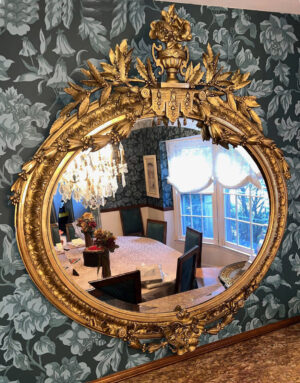 An Exceptional Quality Late 19th Century Carved Giltwood And Gesso Mirror