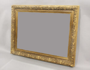 A Beautiful Late 19th Century Carved Giltwood and Gesso Mirror