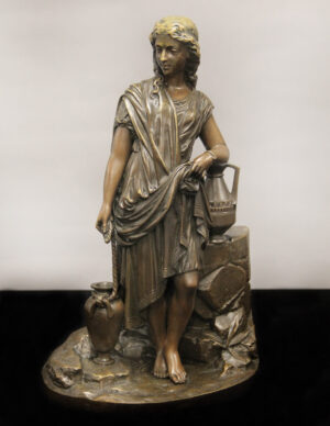 A Nice Mid 19th Century Patinated Bronze Figure of a Woman Cast by Alfred Daubrée