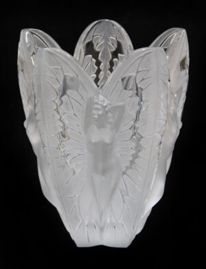 A Late 20th Century Crystal Chrysalide Vase By Lalique