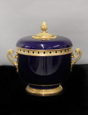 A Nice Late 19th Century Gilt Bronze Mounted Sèvres Style Porcelain Centerpiece