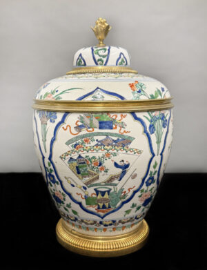 A Beautiful Early 20th Century Gilt Bronze Mounted Oriental Decorative Vase