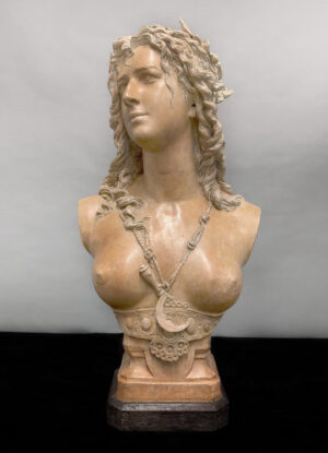 A Fine Late 19th Century Terracotta Bust of a Young Maiden by Carrier Belleuse
