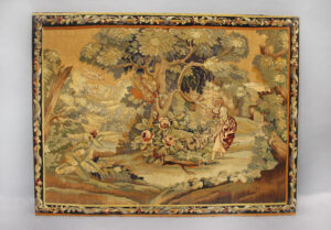 A Large and Nice Quality Late 19th Century Handwoven Framed Aubusson Tapestry